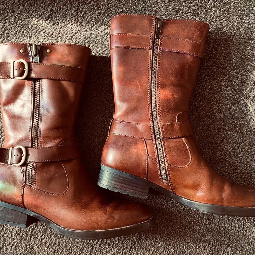 Born Erie Mid Calf Boot - Cognac